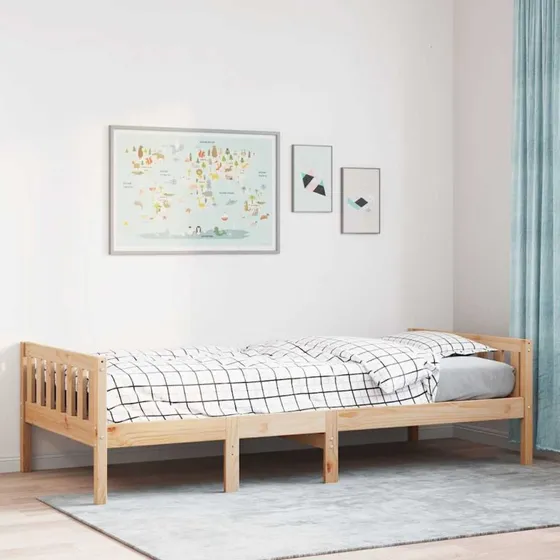 Juniorseng 90x190 cm i massivt fyrretræ (uden madras)