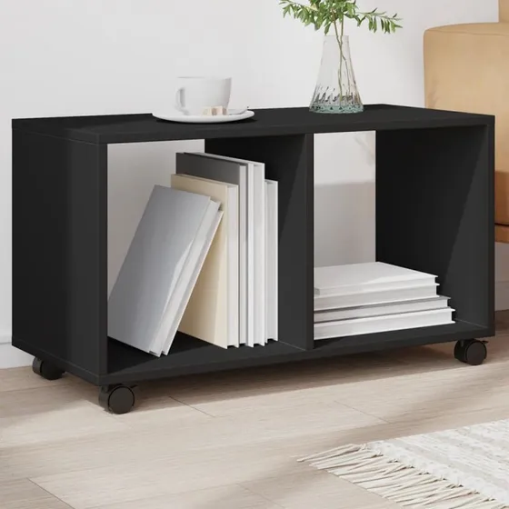 Rullebord i konstrueret træ 72x33x42,5 cm – sort
