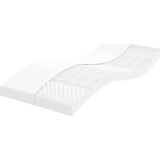 Skummadras 100x210 cm 7-zoners 20 ILD  Hrd hvid