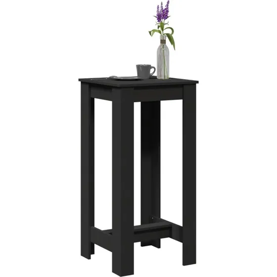 Barbord 51x50x103,5 cm i sort konstrueret træ