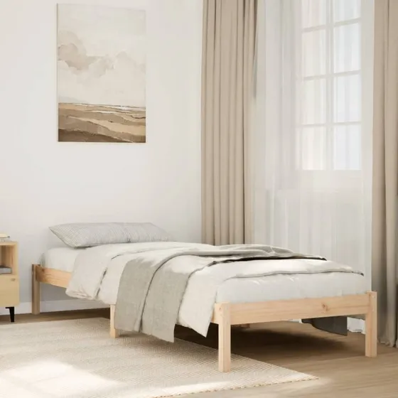 Sengeramme i massivt fyrretræ 100x220 cm – ekstra lang