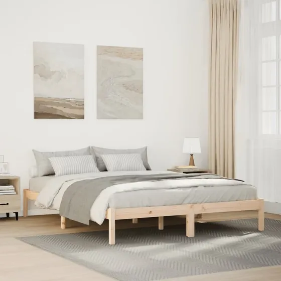 Ekstra lang sengeramme 140x220 cm i massivt fyrretræ