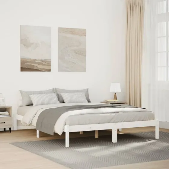 Ekstra lang sengeramme 140x220 cm i massivt fyrretræ