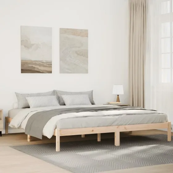 Sengeramme 180x220 cm i massivt fyrretræ – ekstra lang