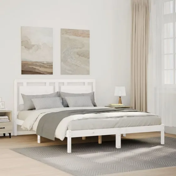 Ekstra lang sengeramme i massivt fyrretræ 140x210 cm
