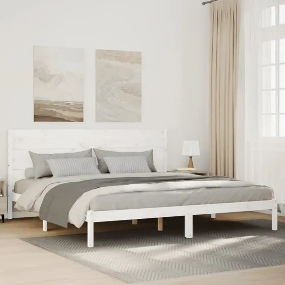 Ekstra lang sengeramme 140x220 cm i massivt fyrretræ