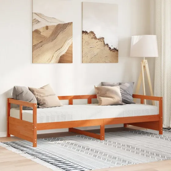 Daybed 90x190 cm i massivt fyrretræ – gyldenbrun