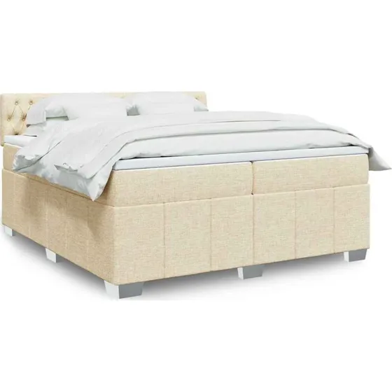 Kontinentalseng 200x200 cm med pocketmadras, creme