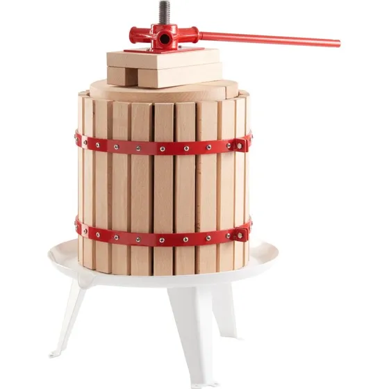 Grouw frugt- og saftpresser 12 L, træ og stål