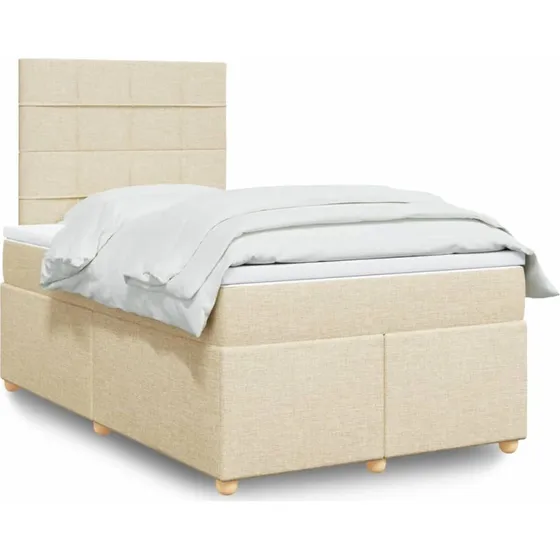 Kontinentalseng 120x200 cm med pocketmadras, creme