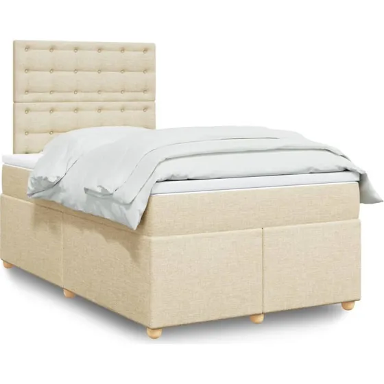 Kontinentalseng 120x200 cm med pocketmadras, creme