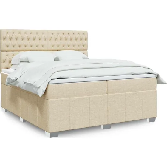 Kontinentalseng 200x200 cm med pocketmadras - creme