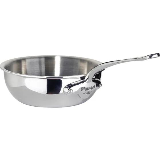 Mauviel Cook Style sauterpande 16 cm, 1,1 L – buttet blank stål