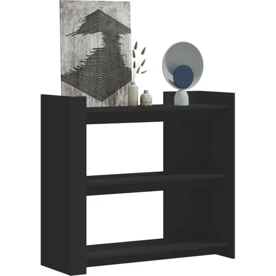 Konsolbord 100x35x90 cm i sort konstrueret træ
