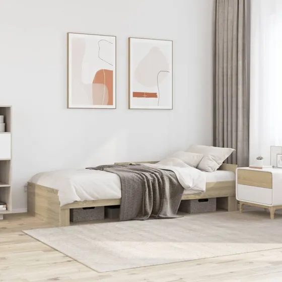 Sengeramme 90x190 cm i sonoma-eg (uden madras)