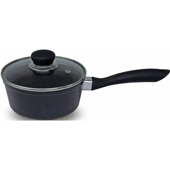 Conzept Kasserolle 1,2 L non-stick - Sort med glaslåg