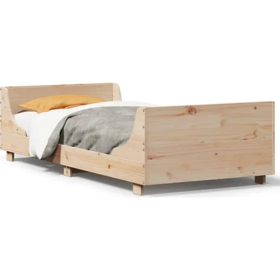 Sengeramme 90x200 cm massivt fyrretr  uden madras