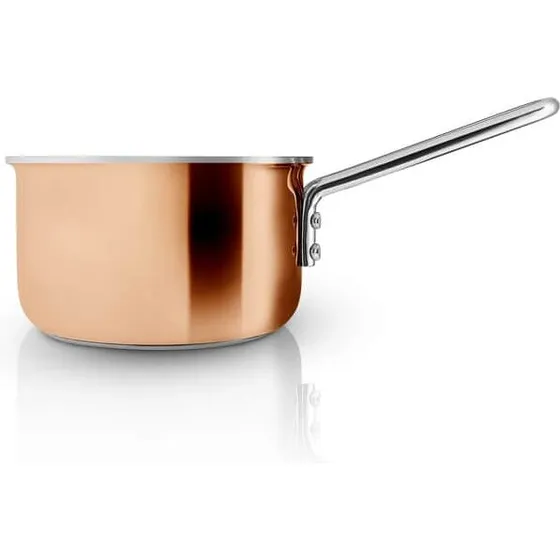 Kobber kasserolle 3-lags med rustfrit stålhåndtag