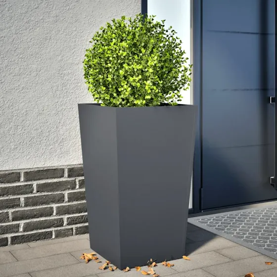 Stål plantekasse 45x45x75 cm - Antracitgrå