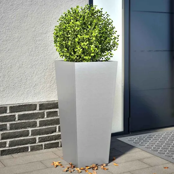 Plantekrukker 2 stk. 35x35x75 cm i galvaniseret stål