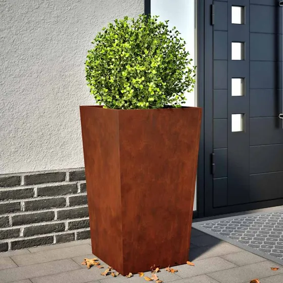 Havekrukker 2 stk 45x45x75 cm i forvitringsstål