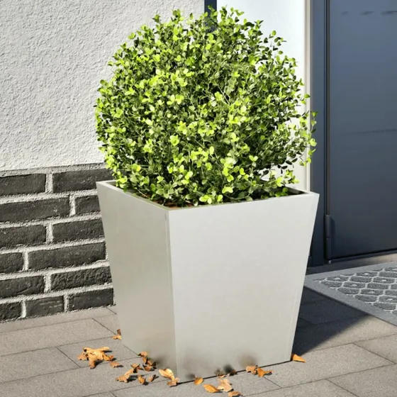 Plantekrukker 2 stk 40x40x40 cm i rustfrit stål