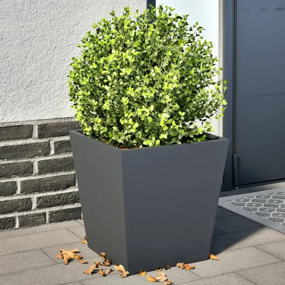 Plantekrukker 2 stk. 40x40x40 cm i stål - Antracit