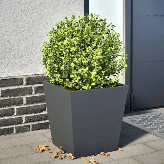 Plantekrukke i stål 40x40x40 cm - Antracit