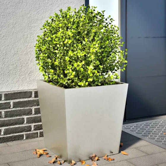Plantekasser i rustfrit stål 2 stk. 50x50x50 cm