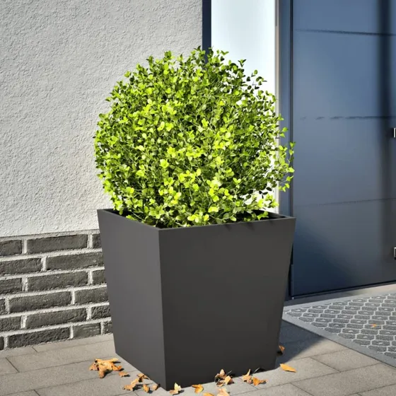 Plantekrukke i stål 50x50x50 cm – sort