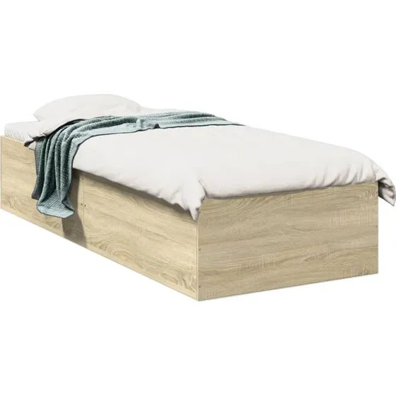 Sengeramme 90x190 cm i sonoma-eg (konstrueret træ)