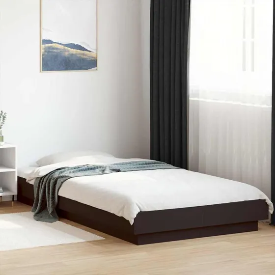 Sengeramme 90x190 cm i konstrueret træ – sort