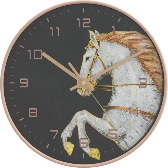 Vgur 29,5 cm guldfarvet/hvid  stjsvagt kvarts