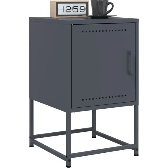 Sengebord i stål 36x39x60,5 cm 2 stk. – antracit