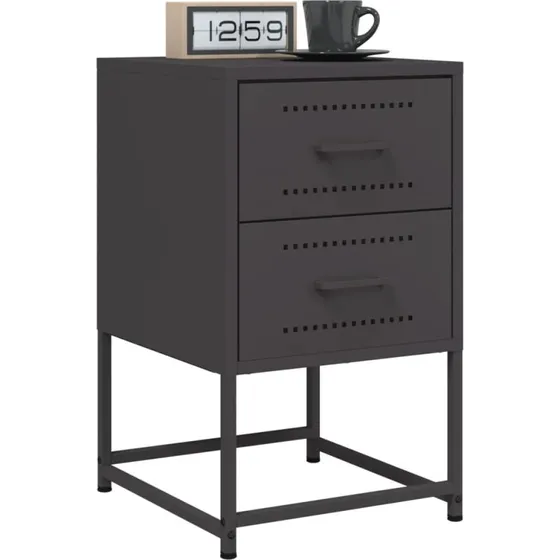 Sengeborde 2 stk. 36x39x60,5 cm – sort stål