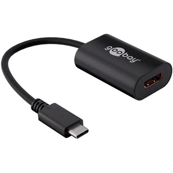Goobay USB-C–HDMI adapter 0,2 m, sort