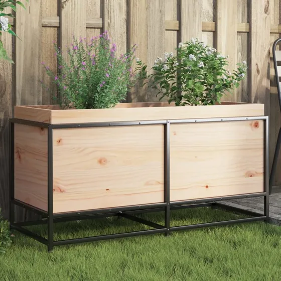 Plantekasse i massivt fyrretræ 100x40x50 cm