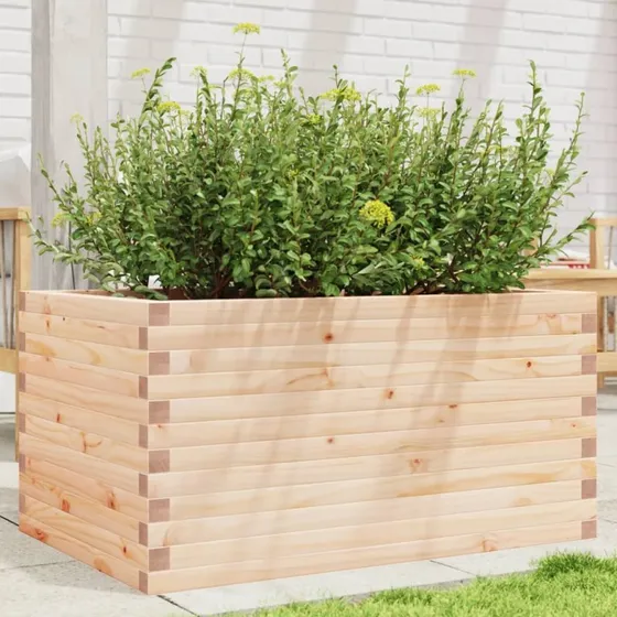 Plantekasse i massivt fyrretræ 90x60x45,5 cm