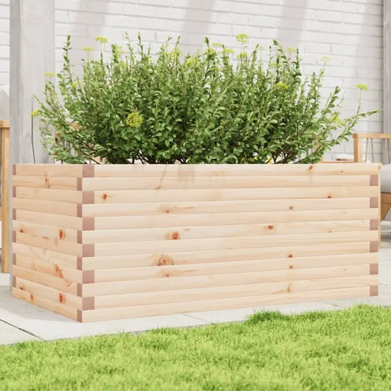 Plantekasse i massivt fyrretræ 110x60x45,5 cm