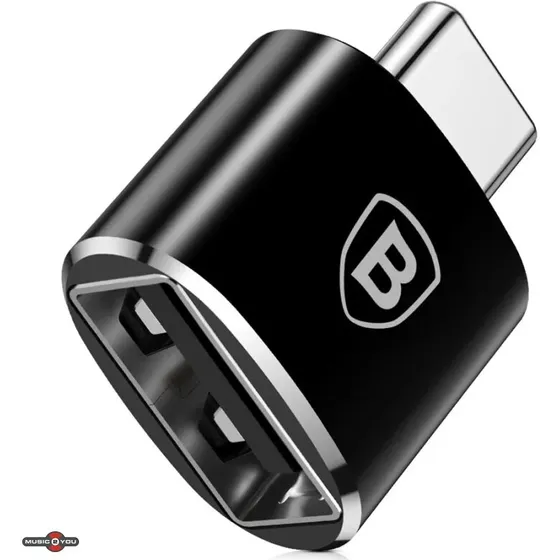 Baseus Mini CATOTG-01 USB-A til USB-C OTG-adapter – Sort