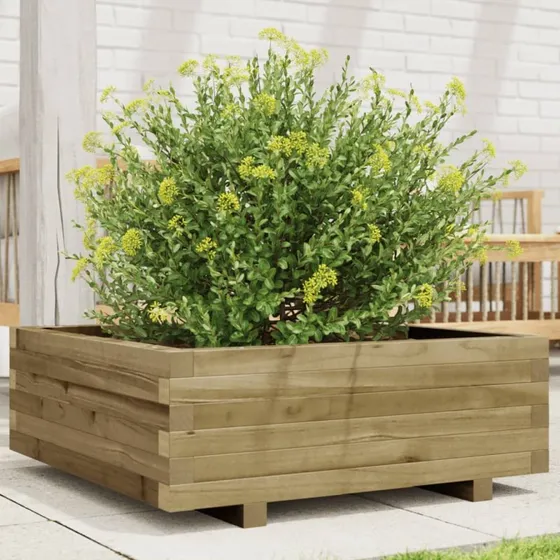 Plantekasse i imprægneret fyrretræ 70x70x26,5 cm