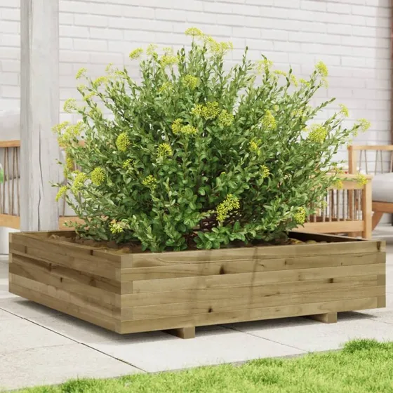Plantekasse 100x100x26,5 cm - Imprægneret fyrretræ