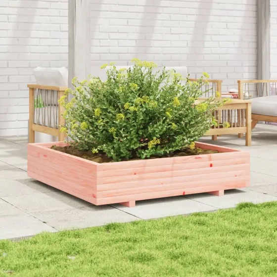 Plantekasse i massivt douglasgran 110x110x26,5 cm