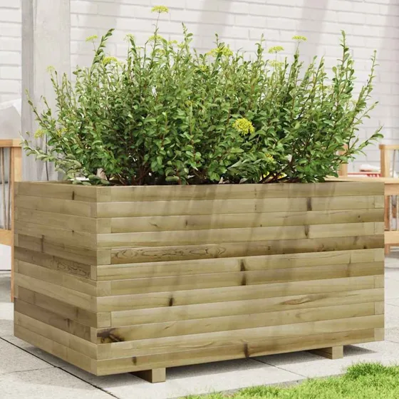Plantekasse i imprægneret fyrretræ 90×60×49,5 cm