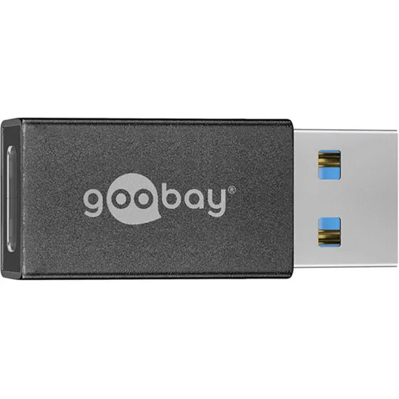 Goobay USB-C hun til USB-A 3.0 han adapter, sort