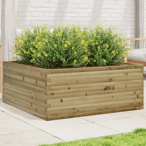 Plantekasse 110x110x46 cm – imprægneret fyrretræ
