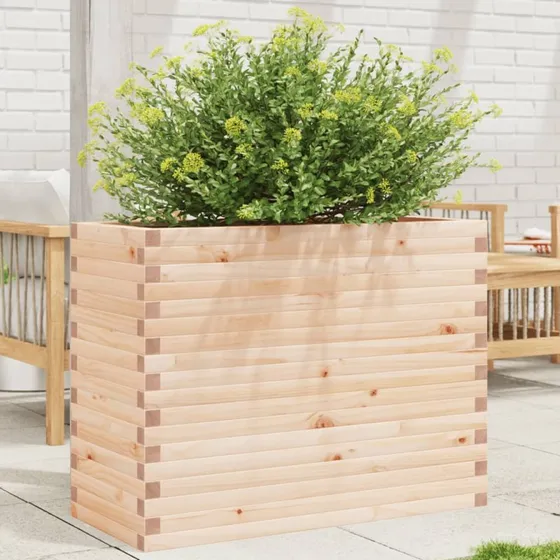 Plantekasse i massivt fyrretræ 90x40x68,5 cm