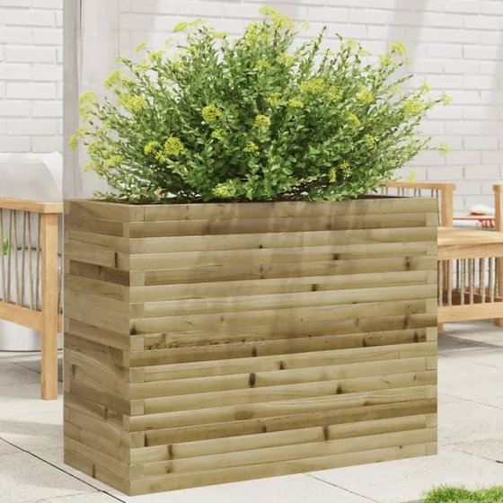 Plantekasse i imprægneret fyrretræ 90x40x68,5 cm