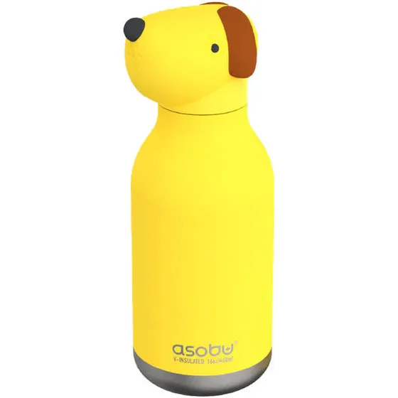 Asobu Bestie Hund termoflaske 460 ml med silikonehoved
