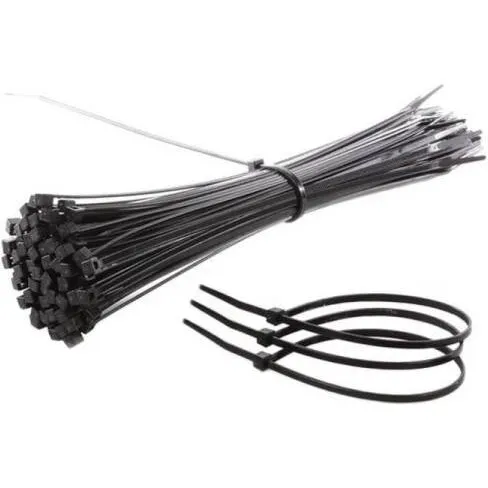 Tie-Binder 200 x 2,5 mm kabelbindere, 100 stk - sort